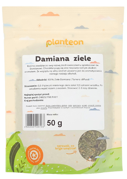Damiana Ziele suszone 50 g Planteon - naturalne zioła