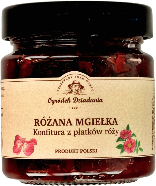 Konfitura z płatków róży - Różana Mgiełka 240 g - Ogródek Dziadunia