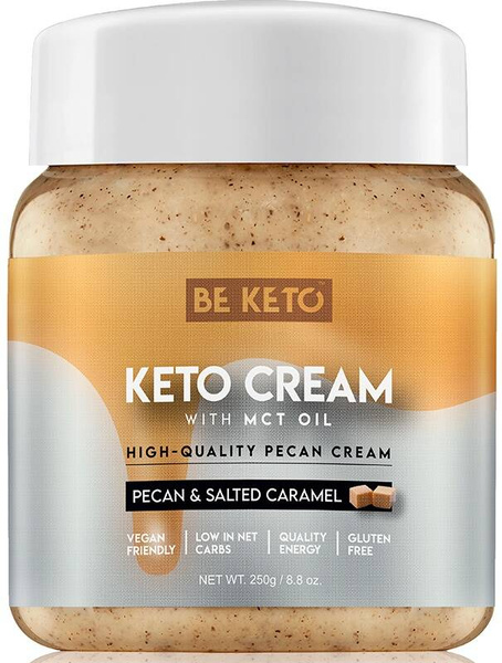 Keto Krem Pekan i Solony Karmel + MCT bez cukru 250 g BeKeto Cream Pecan Salted Caramel