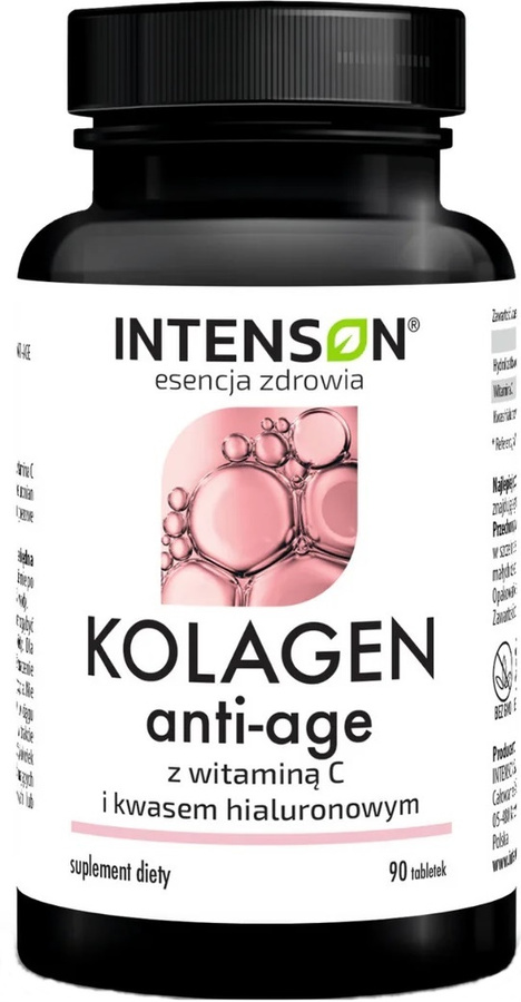 Kolagen Anti-Age Hialuron + Witamina C 90 tabletek Intenson - suplement diety