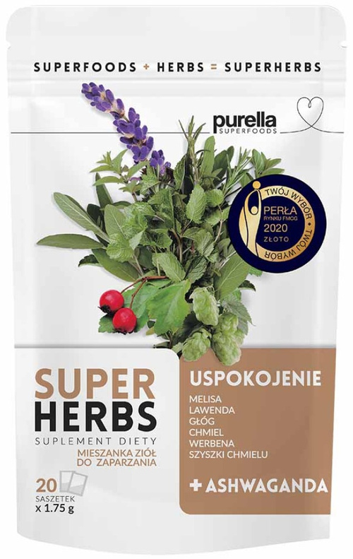 Mieszanka ziołowa Uspokojenie 20x 1,75 g Purella Superherbs - suplement diety