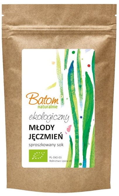 Młody jęczmień zielony sproszkowany sok Ekologiczny Bio 100 g Batom