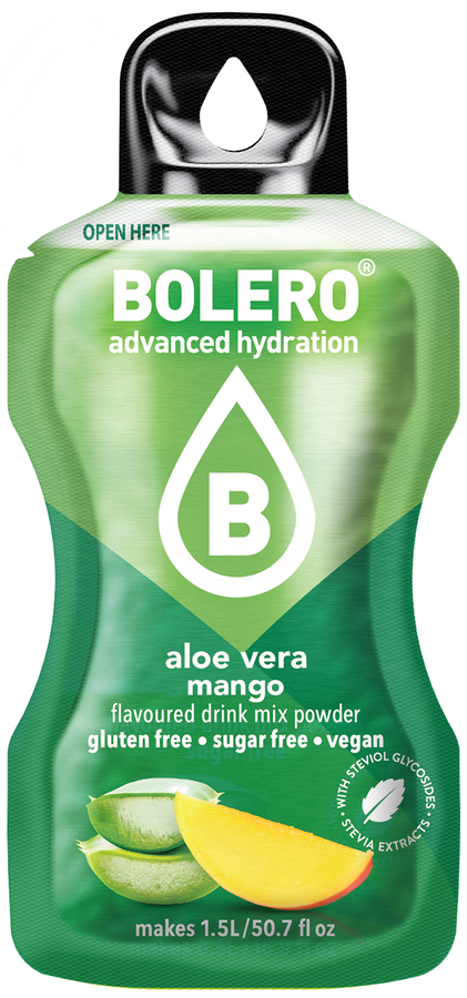 Bolero Drink Aloe Vera Mango - napój w proszku ze stewią Aloes Mango 9 g