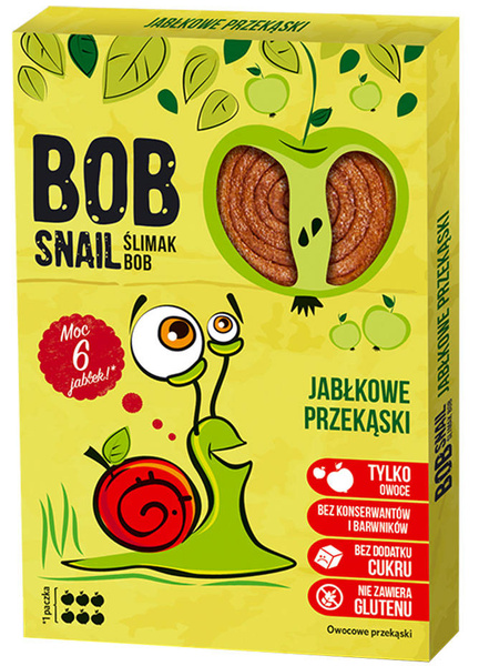 Przekąska owocowa jabłko Bez Cukru 60 g Bob Snail Ślimak (WAŻN. 9.06.2025)