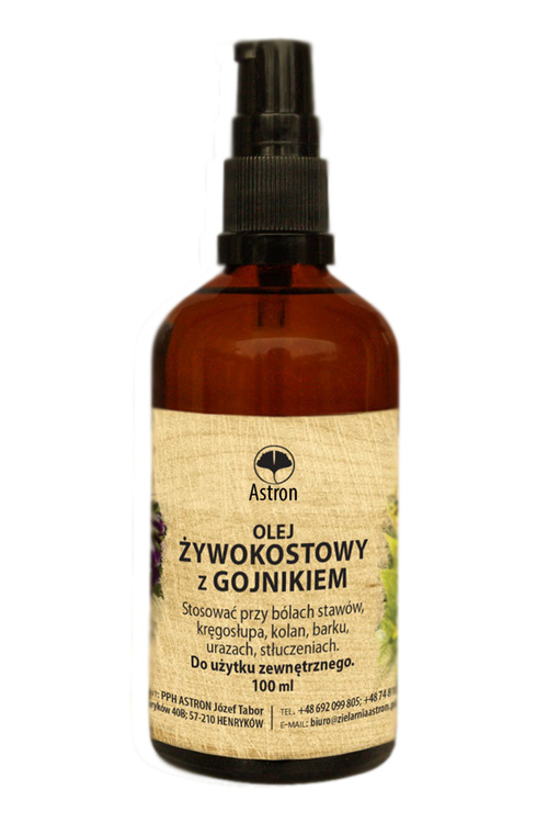 Olej żywokostowy z gojnikiem - bóle i stłuczenia 100 ml - Astron