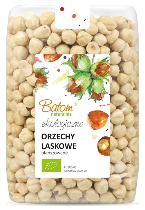 Orzechy laskowe blanszowane Ekologiczne Bio 1 kg Batom