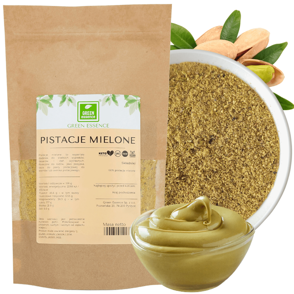 Mąka pistacjowa 500 g - Pistacje mielone prażone bez soli  