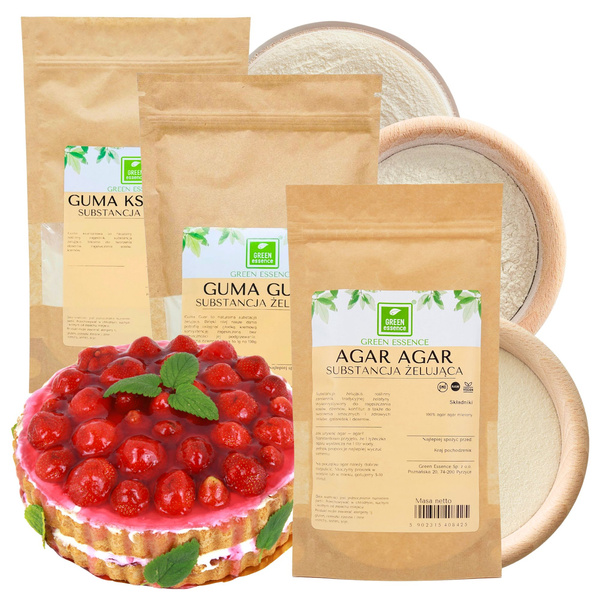 Guma Guar 250 g + Ksantanowa 100 g Agar-agar - substancje żelujące zagęszczające Zestaw KETO