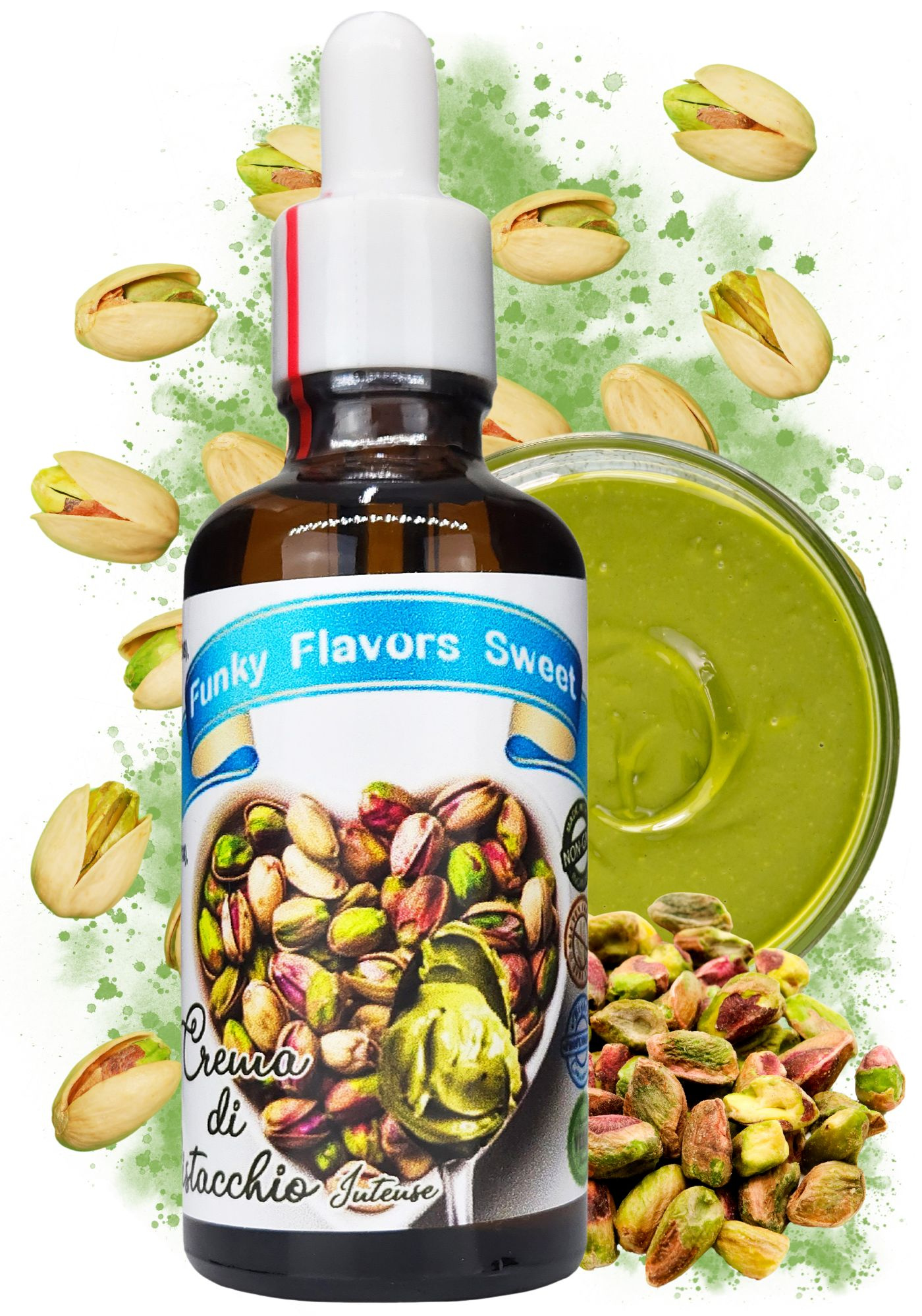Aromat Sweet Crema di Pistacchio Intense - krem pistacjowy Słodki, Bez Cukru 50 ml - Funky Flavors