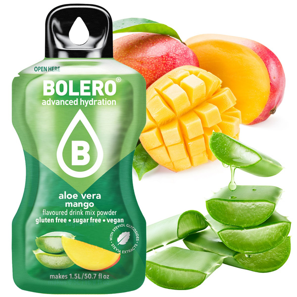 Bolero Drink Aloe Vera Mango - napój w proszku ze stewią Aloes Mango 9 g