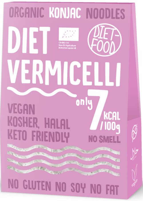 Makaron Konjac Shirataki Vermicelli Bio 300 g Diet Food - Dieta Keto Bezzapachowy