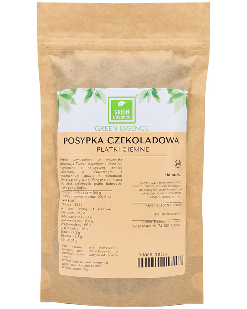 Posypka czekoladowa błyszcząca gorzka czekolada 250 g Płatki czekoladowe Scaglietta