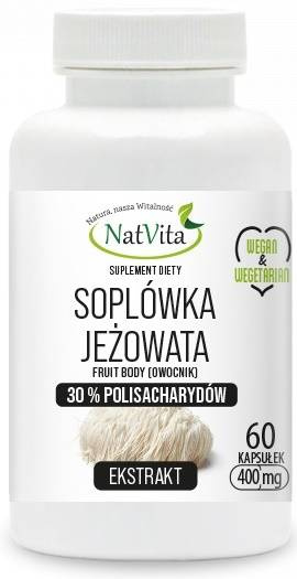 Soplówka Jeżowata ekstrakt 400 mg - suplement diety 60 kaps. - NatVita