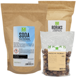 Zestaw do prania - Orzechy piorące 500g + Boraks 1kg i Soda kalcynowana 1kg Zero Waste