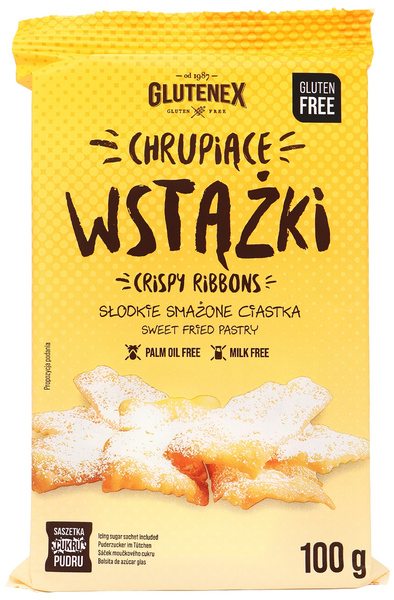 Wstążki chrupiące bezglutenowe faworki 100g Glutenex