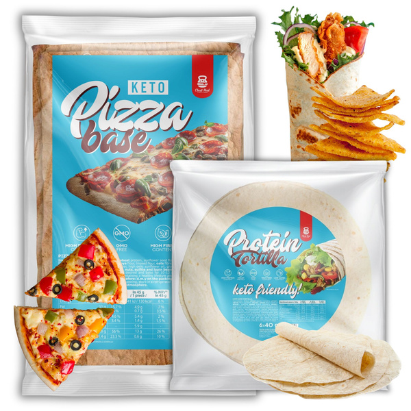 KETO Tortilla proteinowa 240 g + Pizza spód 180 g - zestaw