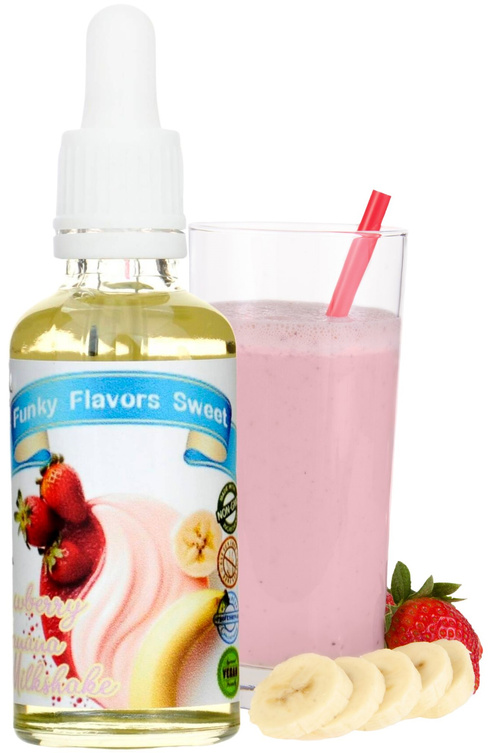 Aromat Sweet Banana & Strawberry Milkshake - szejk mleczny banany i truskawki 50 ml Funky Flavors (WAŻN. 01.2025)