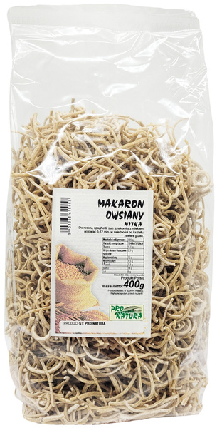 Makaron owsiany nitki 400 g - Pro Natura