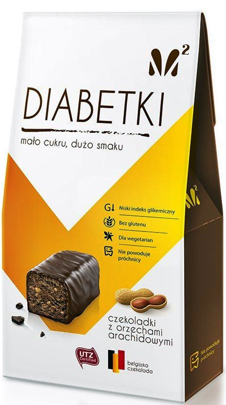 Czekoladki z orzechami arachidowymi Diabetki 100 g - Alma Bonbons