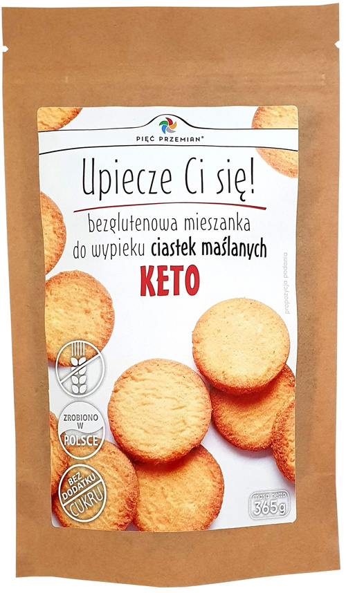 Mieszanka na Keto ciastka maślane Bezglutenowa 365 g - Pięć Przemian