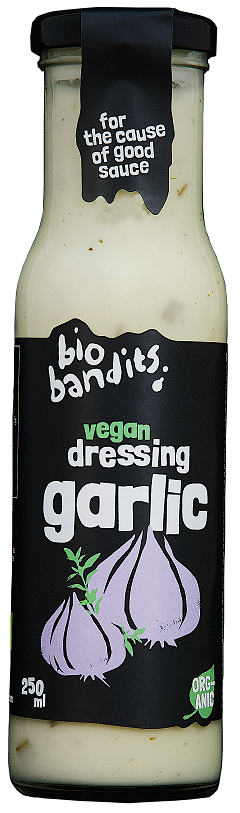 Dressing wegański sos Czosnkowy Ekologiczny 250 ml BIO Bandits VEGAN Garlic