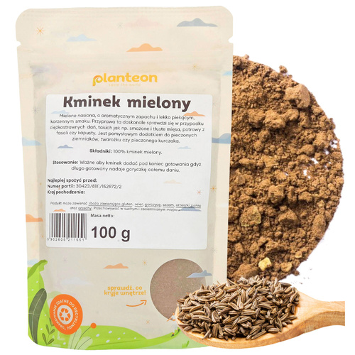 Kminek mielony 100 g Planteon - aromatyczna przyprawa naturalna