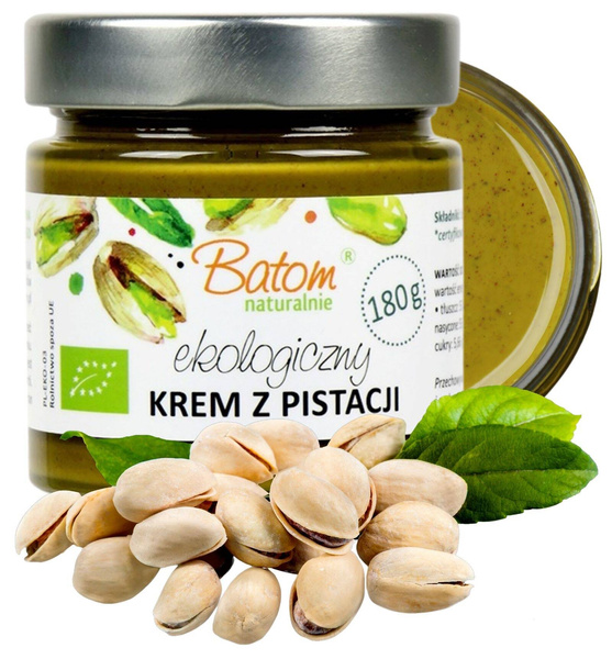 Pasta z pistacji BIO bez cukru Batom 180 g masło pistacjowe