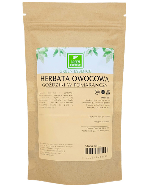 Herbata owocowa Goździki w Pomarańczy 100 g - hibiskus róża pomarańcza żurawina