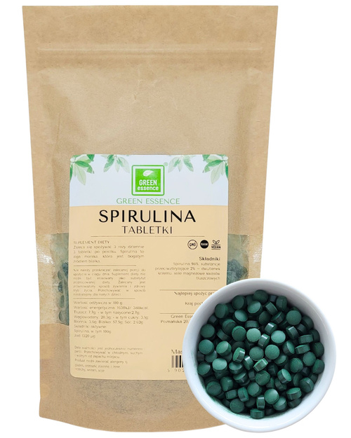 Spirulina + Chlorella tabletki 2000 sztuk - suplement diety ZESTAW