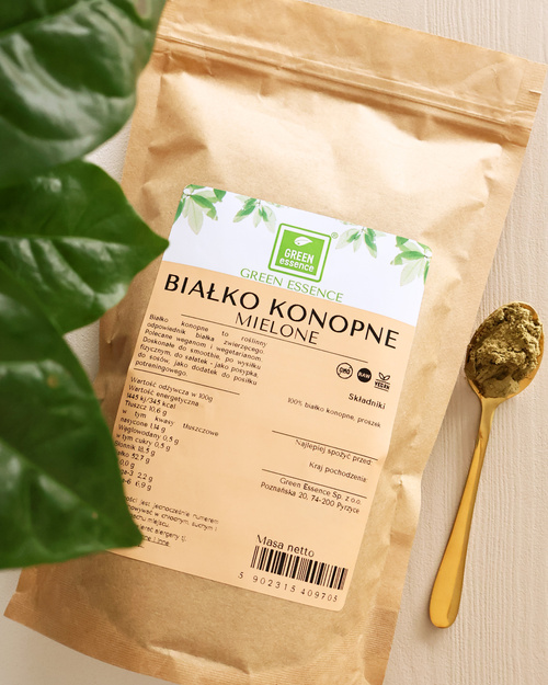 Białko konopne proszek 1 kg - białko roślinne 