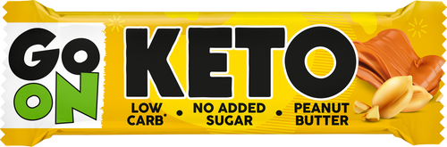 Baton orzechowy z nasionami chia Bez Cukru 50 g Go On KETO Bar Peanut Butter - Sante (WAŻN. 19.01.2025)