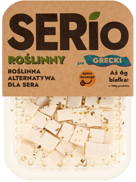 Ser roślinny SERio jak Grecki 150 g - roślinna alternatywa dla sera VEGE (WAŻN. 17.02.2025)