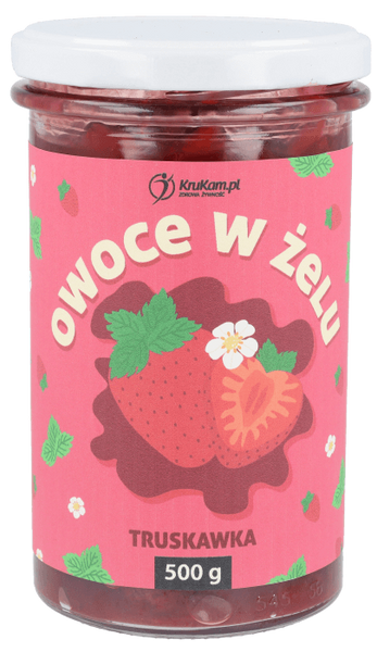 Frużelina Truskawka - owoce w żelu Bez Cukru 500 g - Krukam