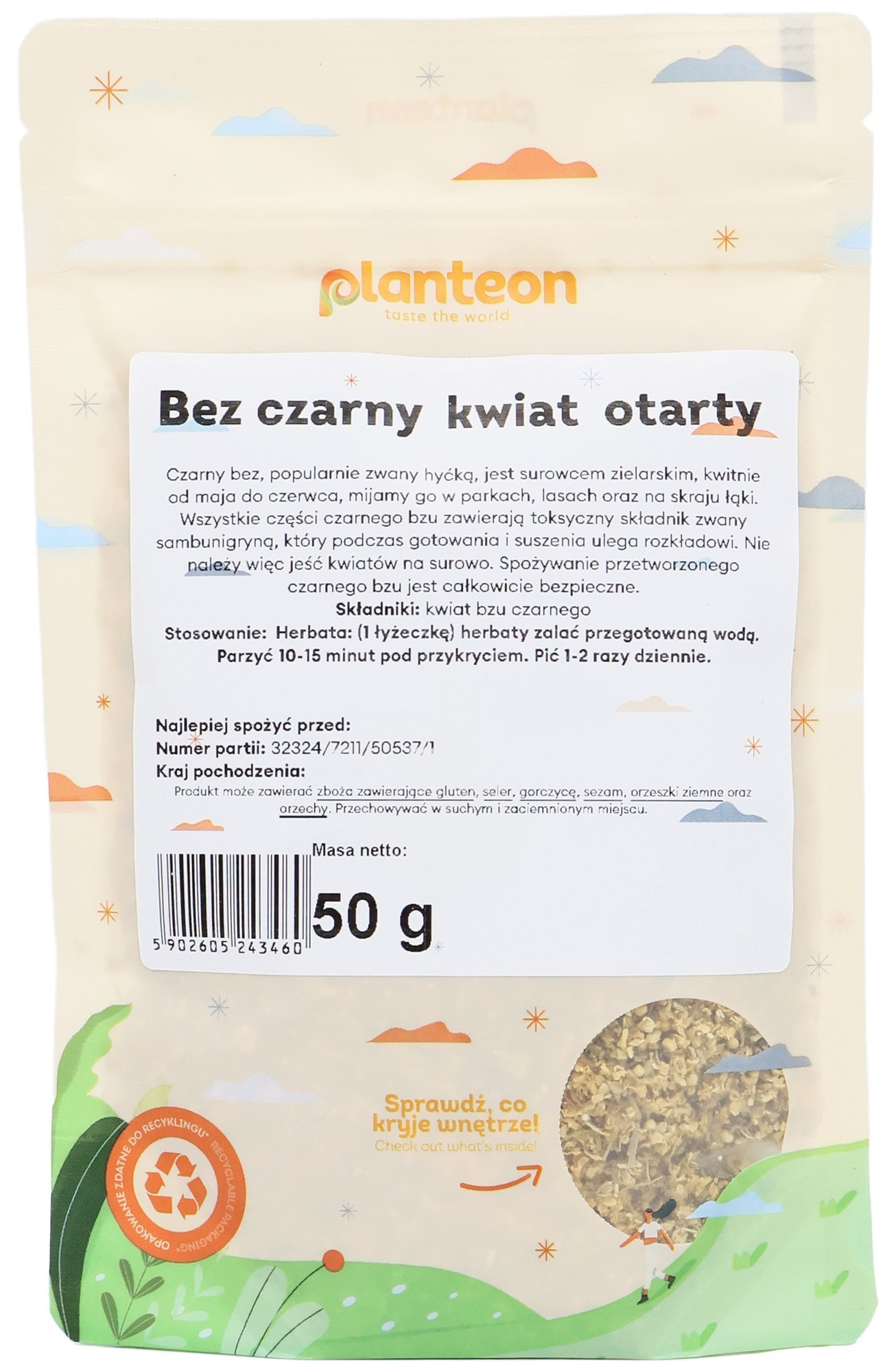 Bez czarny kwiat bzu czarnego 50 g Planteon