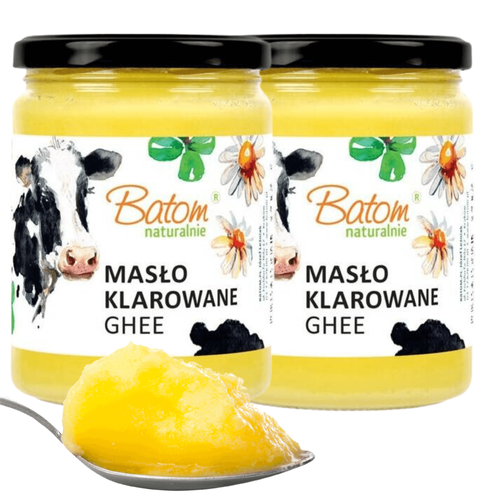 Masło klarowane Ghee 2x 500 ml Batom - naturalny tłuszcz KETO