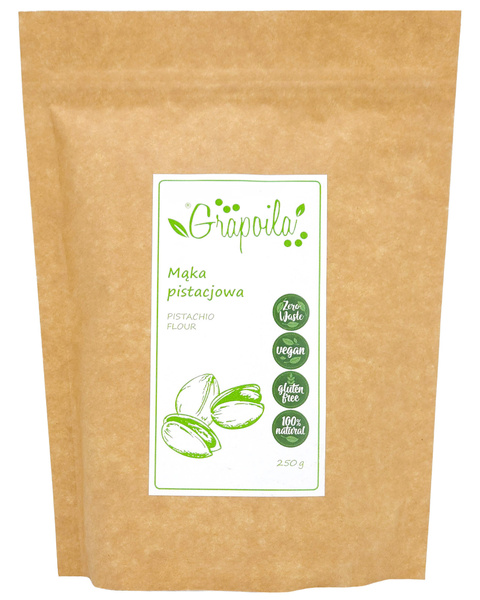 Mąka pistacjowa odtłuszczona RAW 250 g Grapoila Pistachio Flour (WAŻN. 14.02.2025)