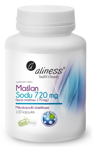 Maślan Sodu 720 mg (Kwas masłowy 170 mg) 100 kaps. Aliness - suplement diety