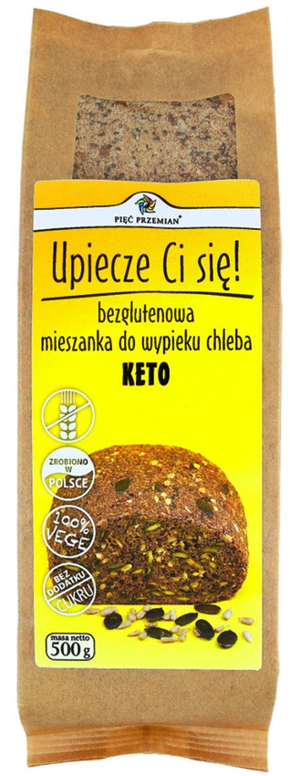 Mieszanka do KETO chleba Bezglutenowa 500 g - Pięć Przemian