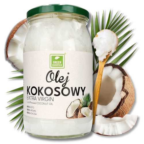 Olej kokosowy nierafinowany Extra Virgin 900 ml - tłoczony na zimno