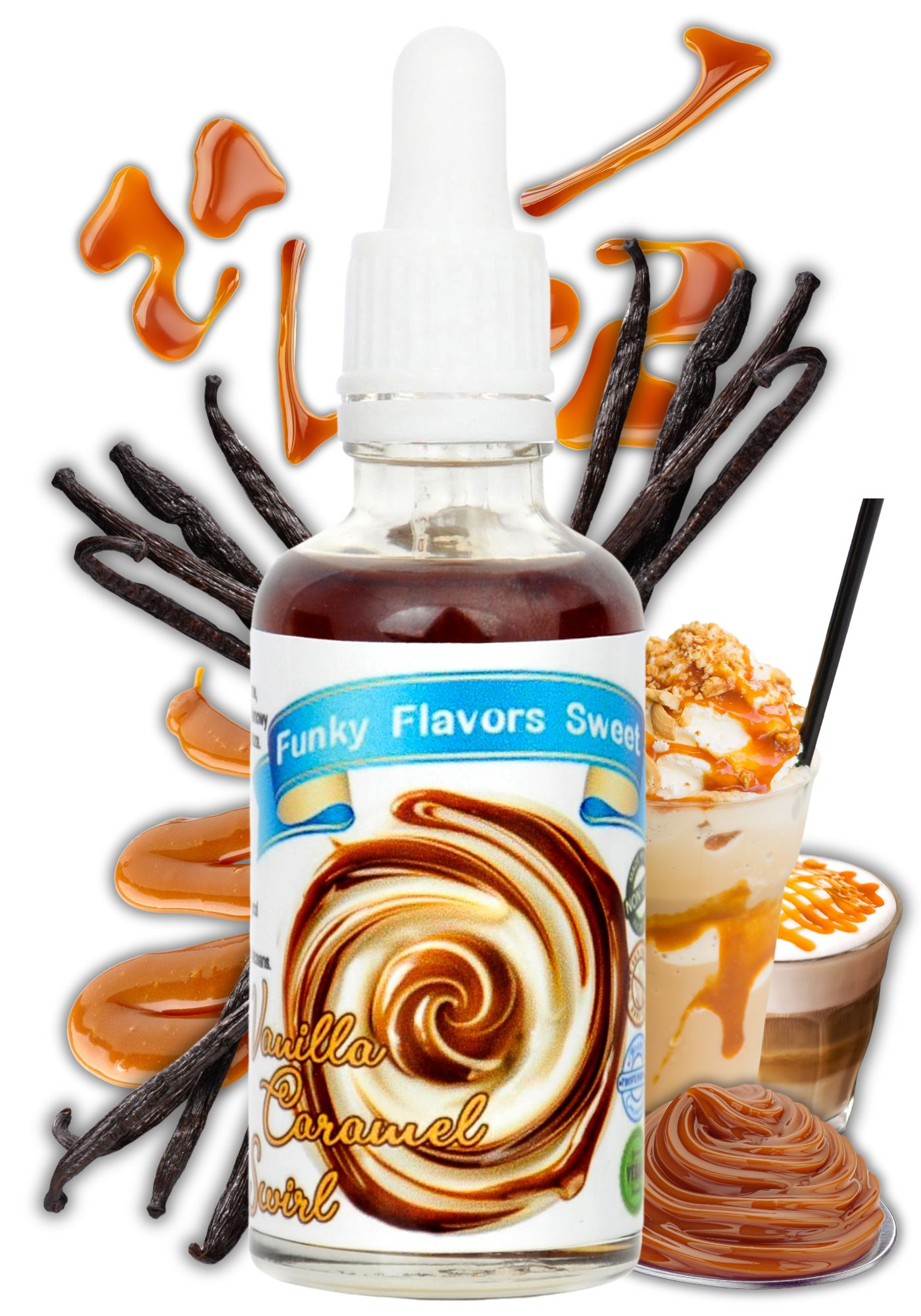 Aromat Sweet Vanilla Caramel Swirl - waniliowo-karmelowy 50 ml Funky Flavors