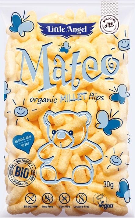 Chrupki kukurydziano-jaglane Mateo - bezglutenowe BIO 30 g - Little Angel