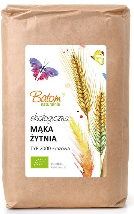 Mąka żytnia razowa Typ 2000 Ekologiczna BIO 1 kg - Batom