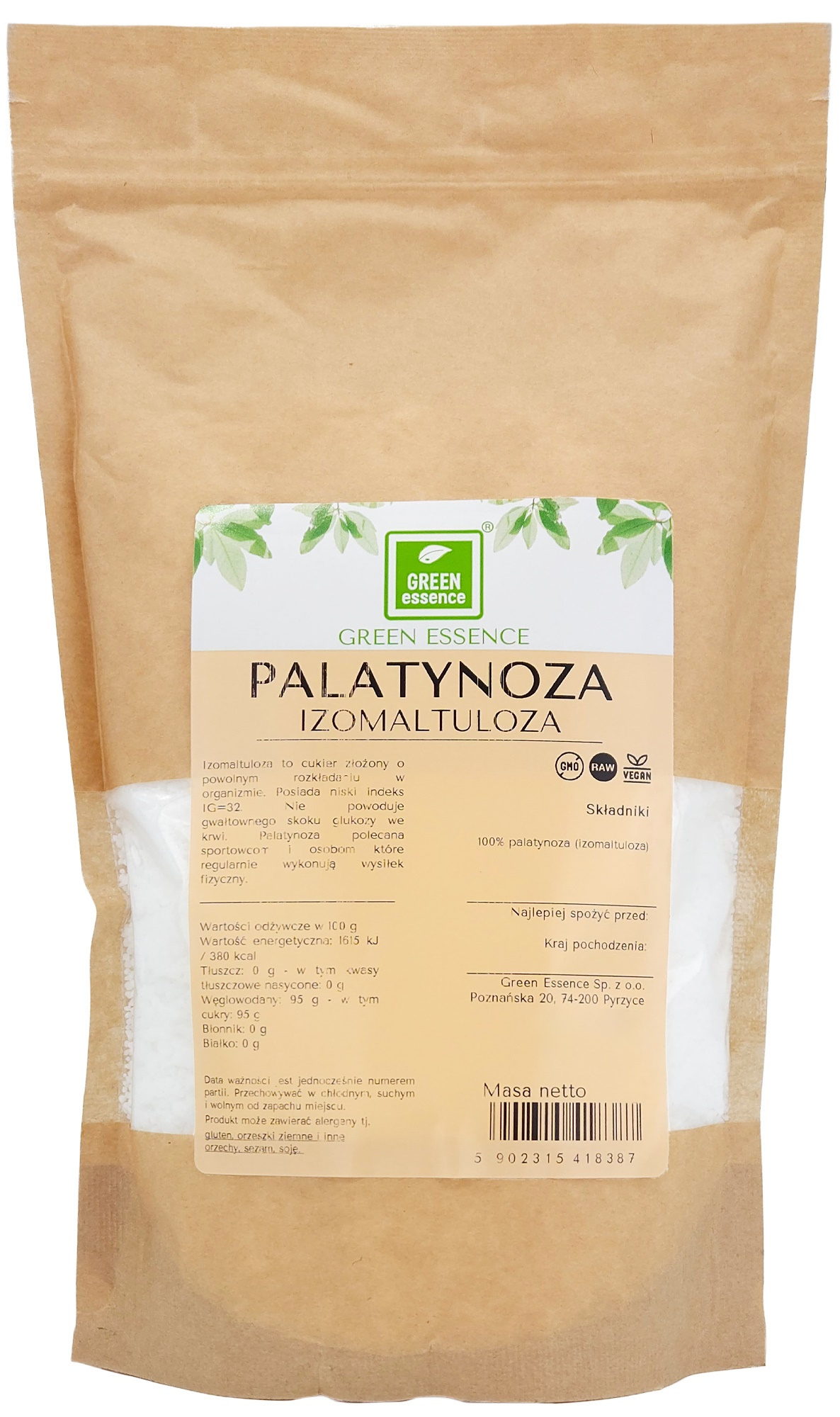 Palatynoza izomaltuloza 500 g zamiennik cukru