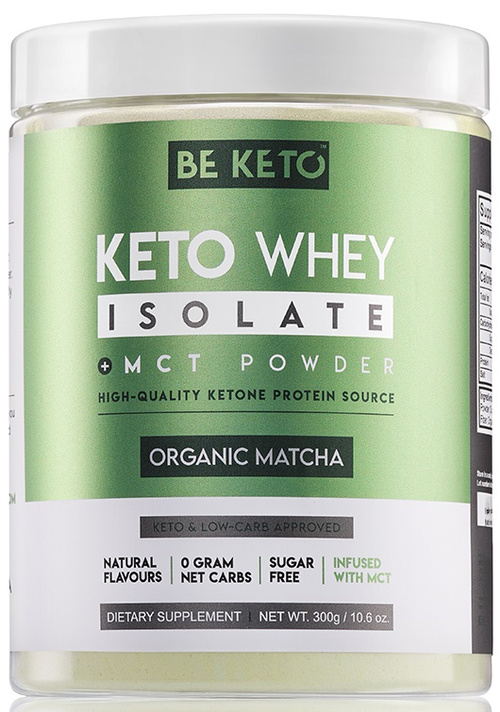 Izolat białka z MCT WPI Matcha 300 g BeKeto - suplement diety KETO odżywka białkowa