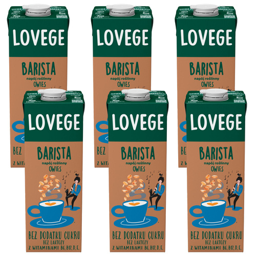 Napój owsiany Bez Cukru 6x 1L Sante Lovege Barista Owsiane - Zestaw dla baristów