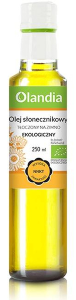 Olej słonecznikowy Ekologiczny - tłoczony na zimno 250 ml - Olandia