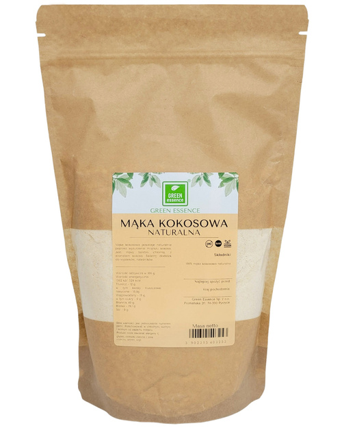 Mąka kokosowa naturalna 1 kg - niskowęglowodanowa 