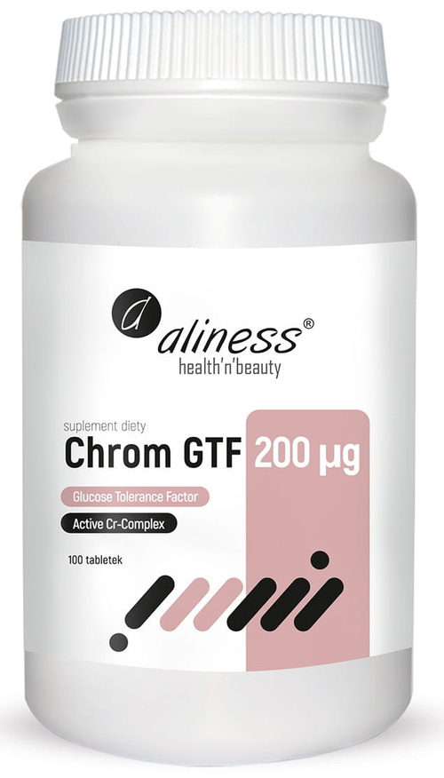 Chrom GTF Active Cr-Complex 200 µg 100 tabl. Vege Aliness - suplement diety