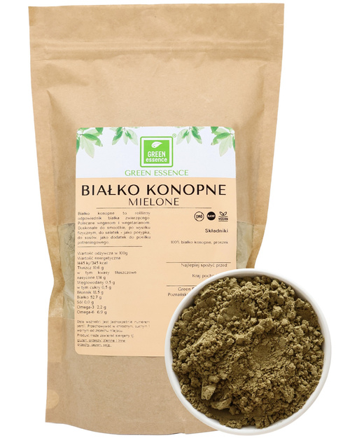 Białko konopne proszek 1 kg - białko roślinne 