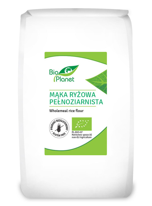 Mąka ryżowa pełnoziarnista Ekologiczna 1 kg BIO Planet